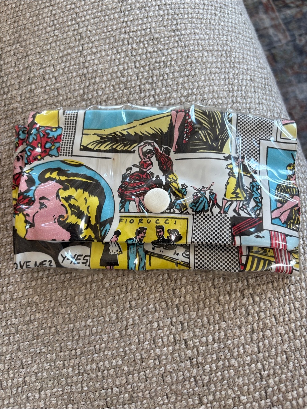 FIORUCCI VINTAGE plastic envelope from the 80s with snap